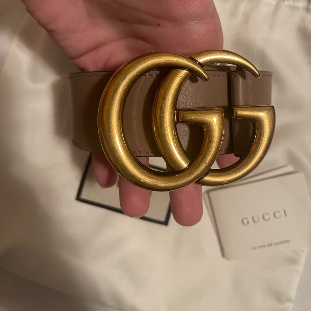 Dusty Pink Gucci Belt